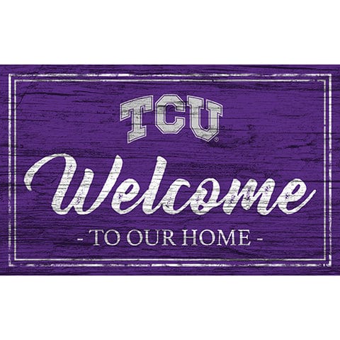 fan creations TCU Team Color Welcome 11x19 Sign