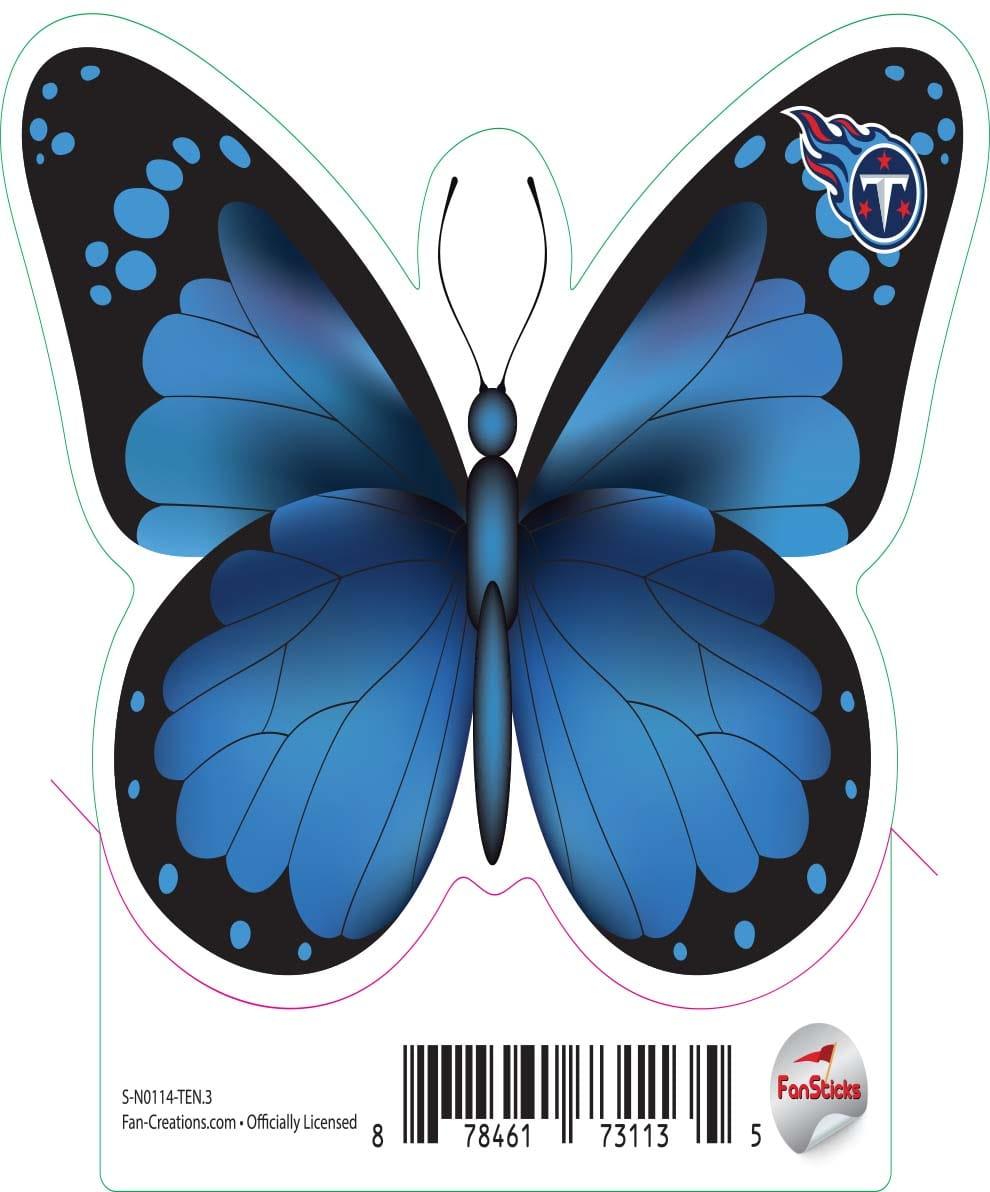 fan creations Tennessee Titans 3in Decal - Butterfly