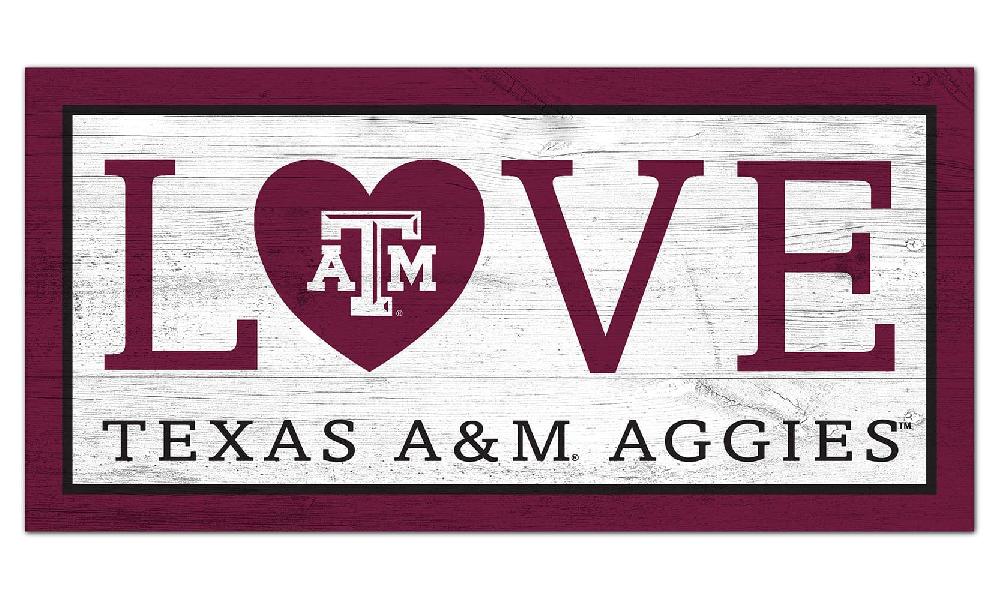 fan creations Texas A&M Love 6x12 Sign