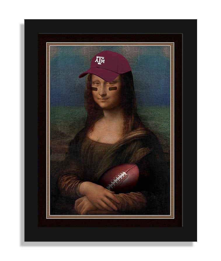 fan creations Texas A&M Mona Lisa Fan 12x16