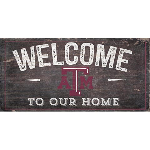 fan creations Texas A&M Welcome Distressed 6 x 12