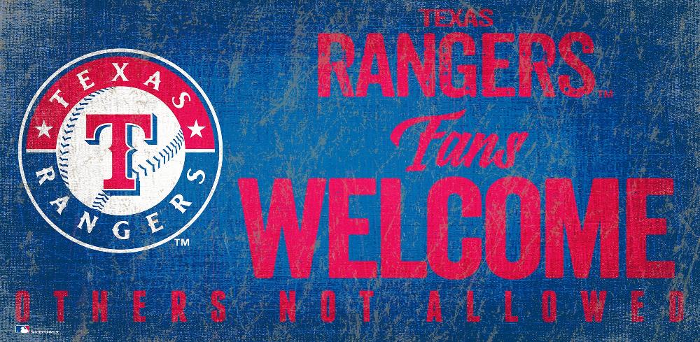 fan creations Texas Rangers Fans Welcome Sign