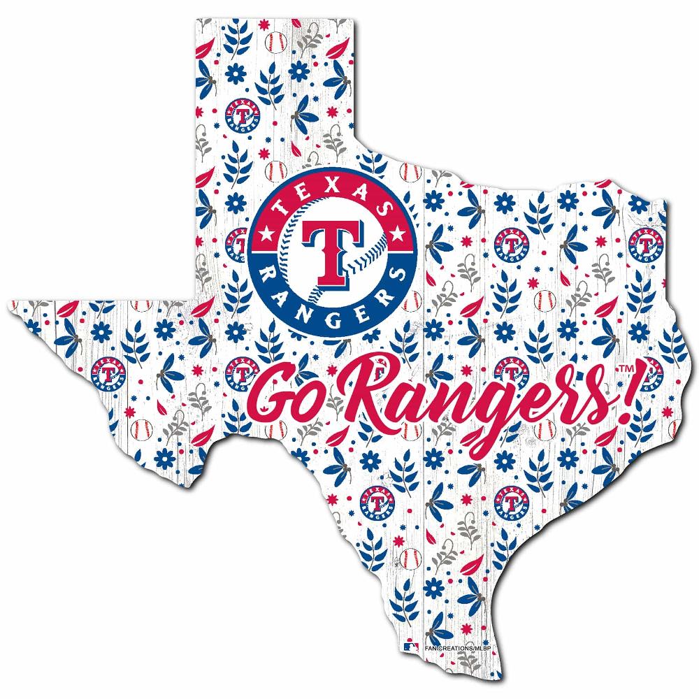 fan creations Texas Rangers State Sign 24in