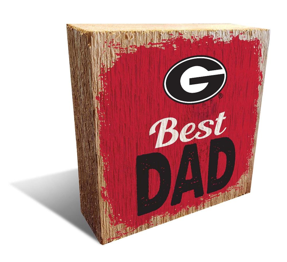 fan creations University of Georgia Best Dad Block
