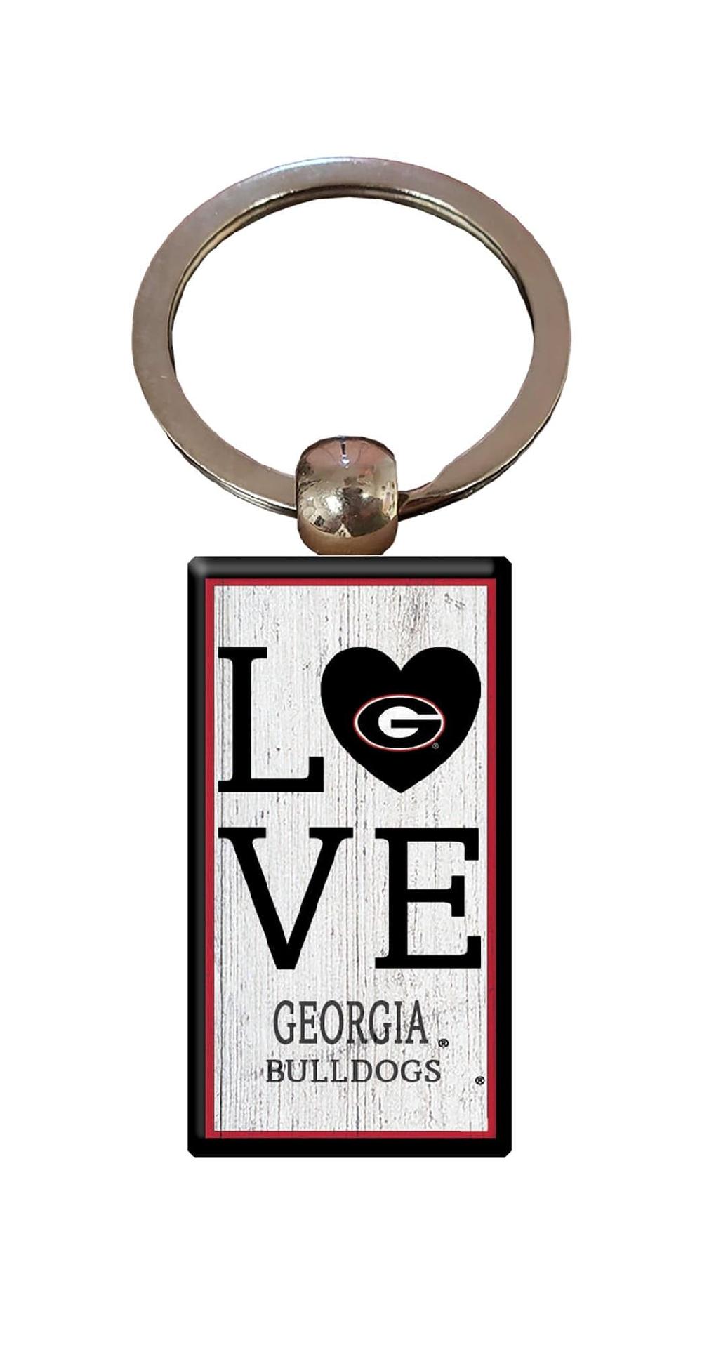 fan creations University of Georgia Love Keychain
