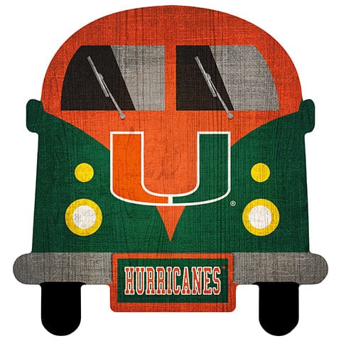 Fan Creations University Of Miami 12" Team Bus Sign
