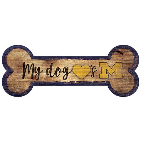 fan creations University of Michigan Dog Bone Sign
