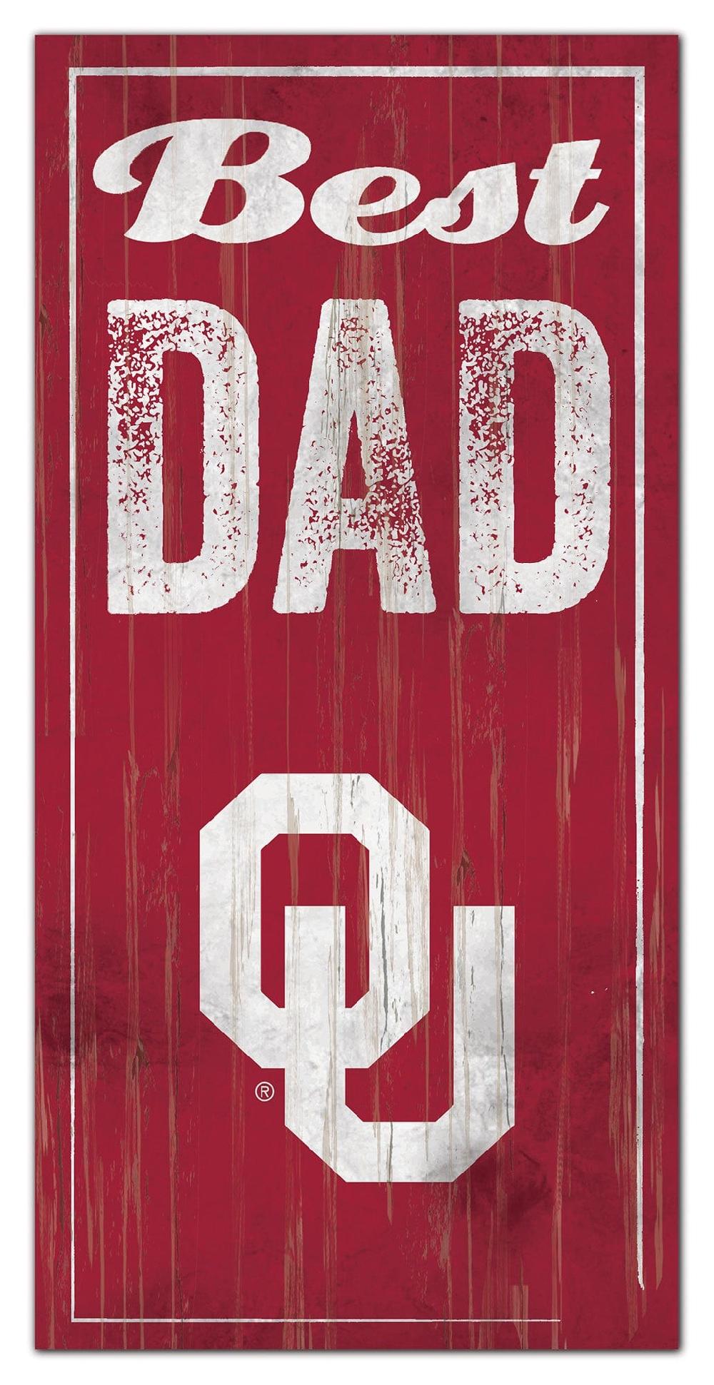fan creations University of Oklahoma Best Dad Sign