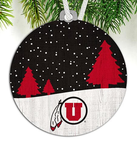 fan creations Utah Snow Scene Ornament