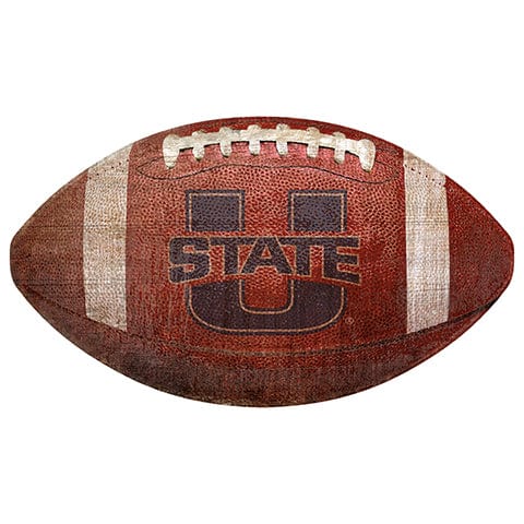 fan creations Utah State 12" Football Shaped Sign