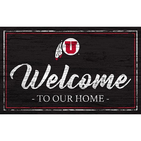 fan creations Utah Team Color Welcome 11x19 Sign