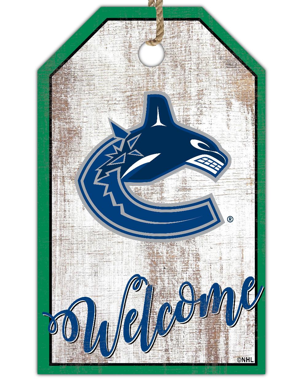 fan creations Vancouver Canucks Welcome 11x19 Tag