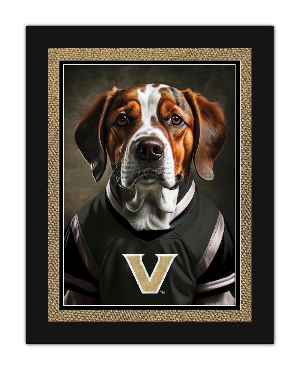 fan creations Vanderbilt Dog in Team Jersey 12x16