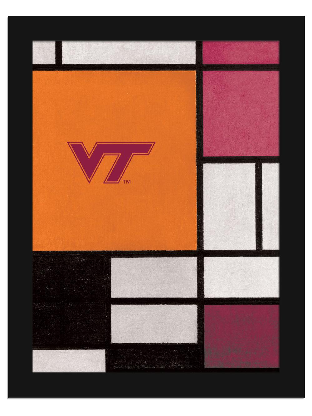 fan creations Virginia Tech Team Composition 12x16