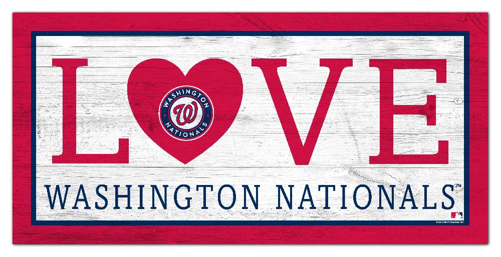 fan creations Washington Nationals Love 6x12 Sign