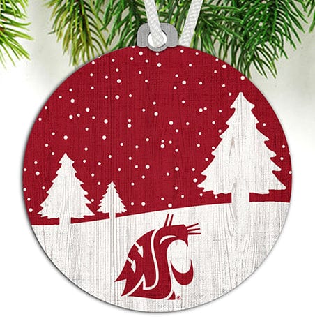 fan creations Washington State Snow Scene Ornament