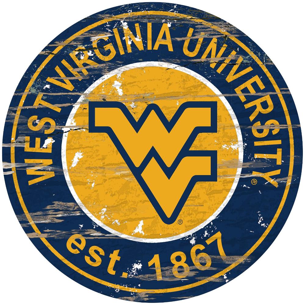 fan creations West Virginia Distressed 24" Circle
