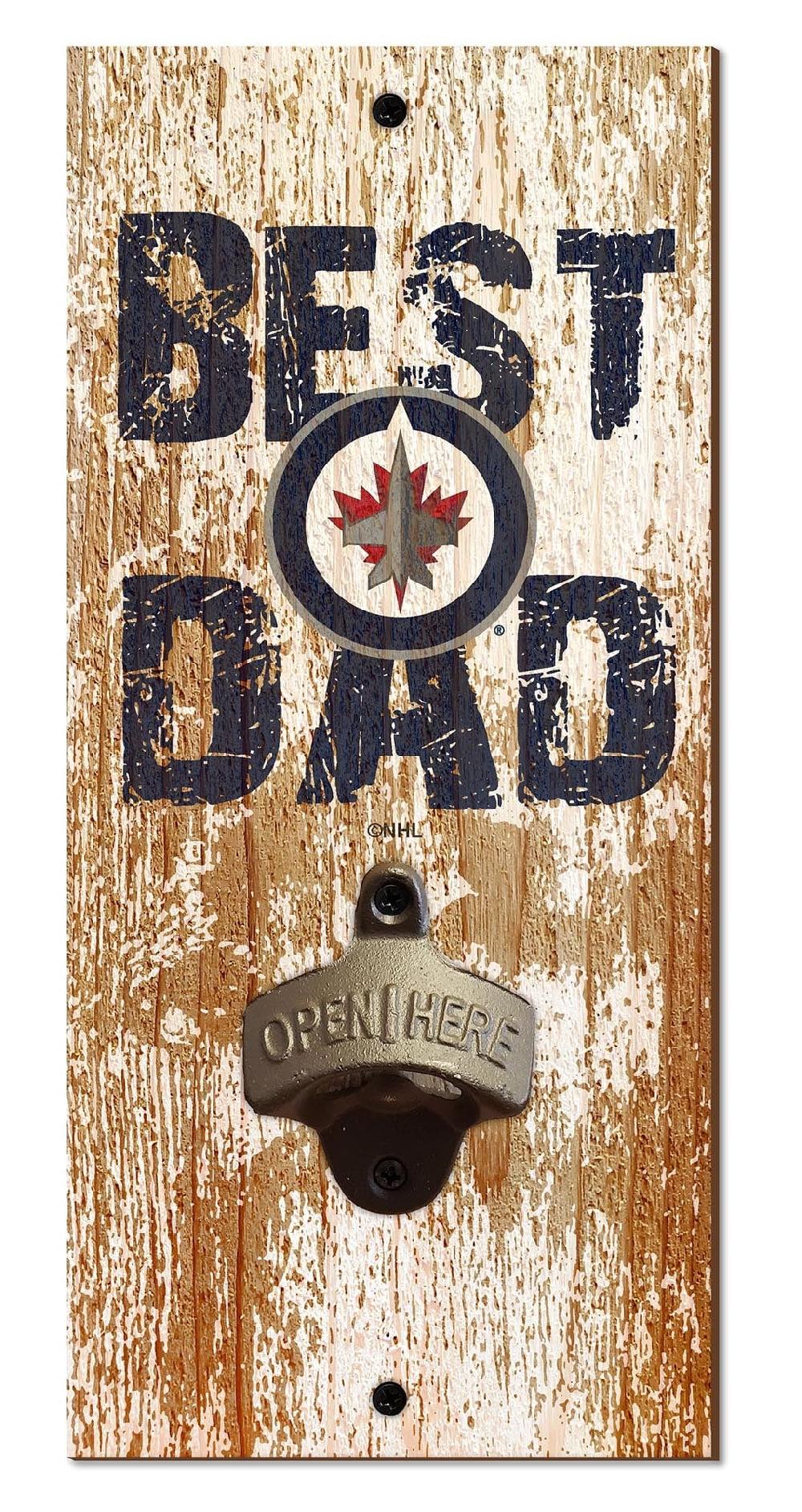 fan creations Winnipeg Jets Best Dad Bottle Opener