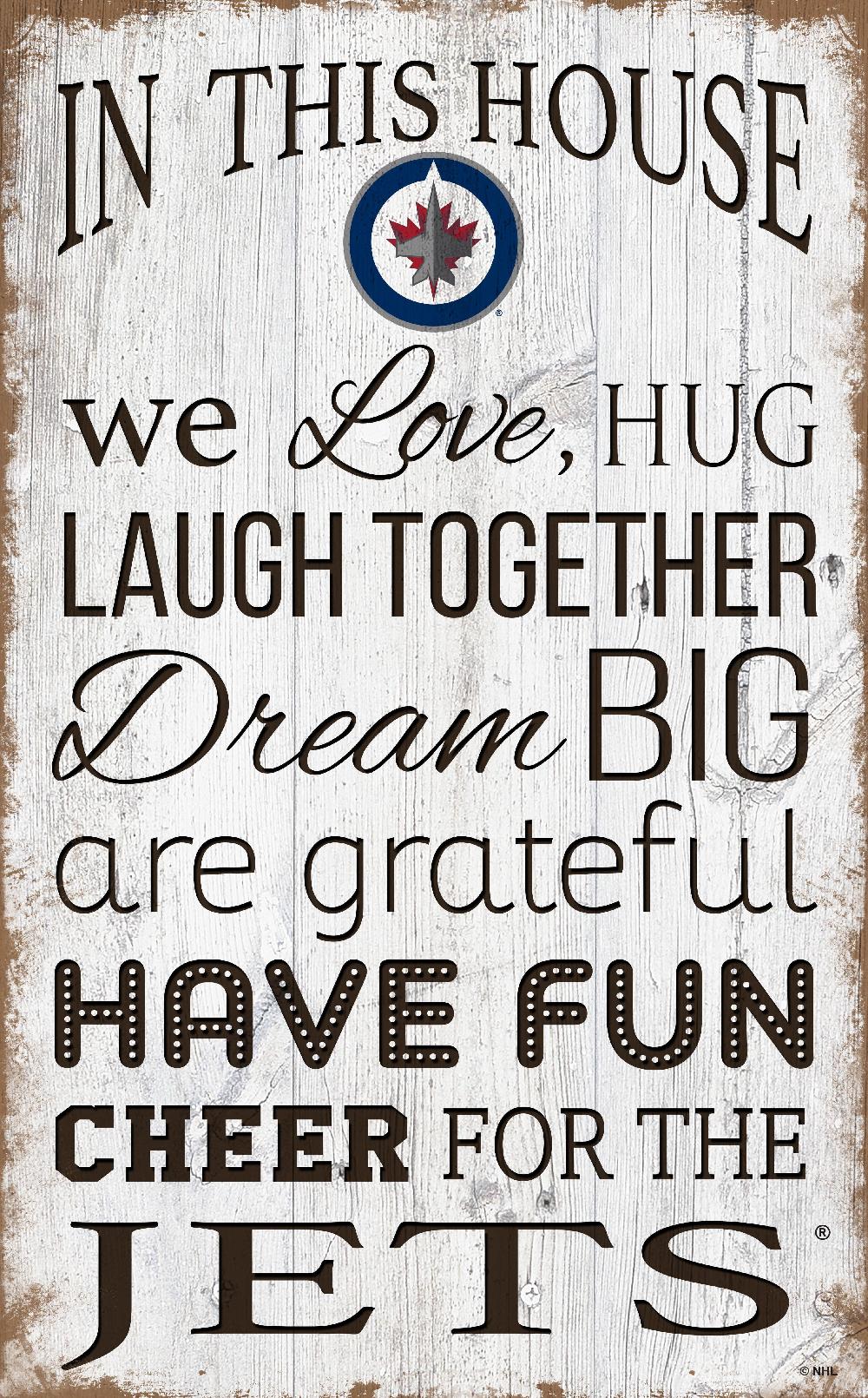 fan creations Winnipeg Jets In This House 11x19