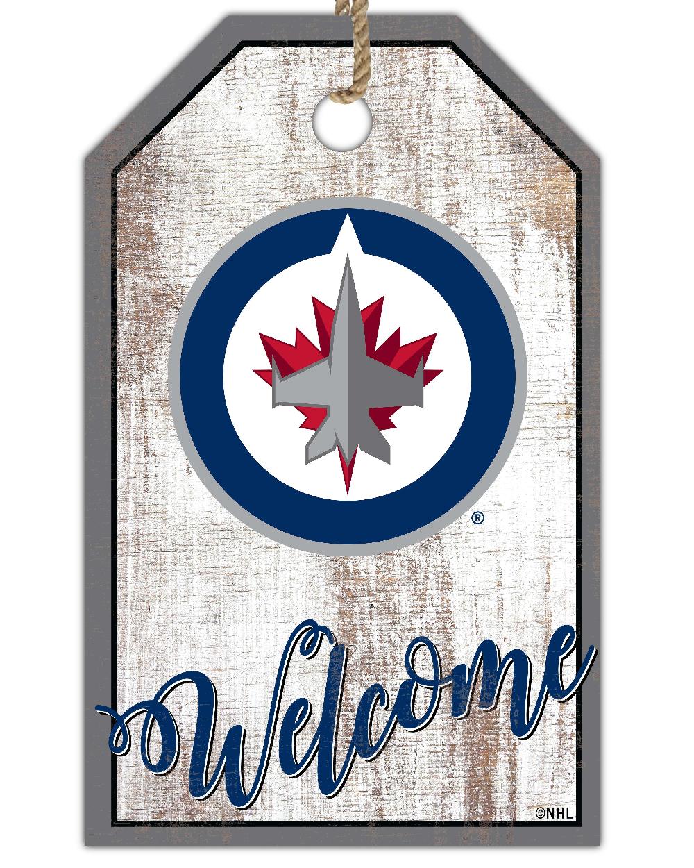 fan creations Winnipeg Jets Welcome 11x19 Tag