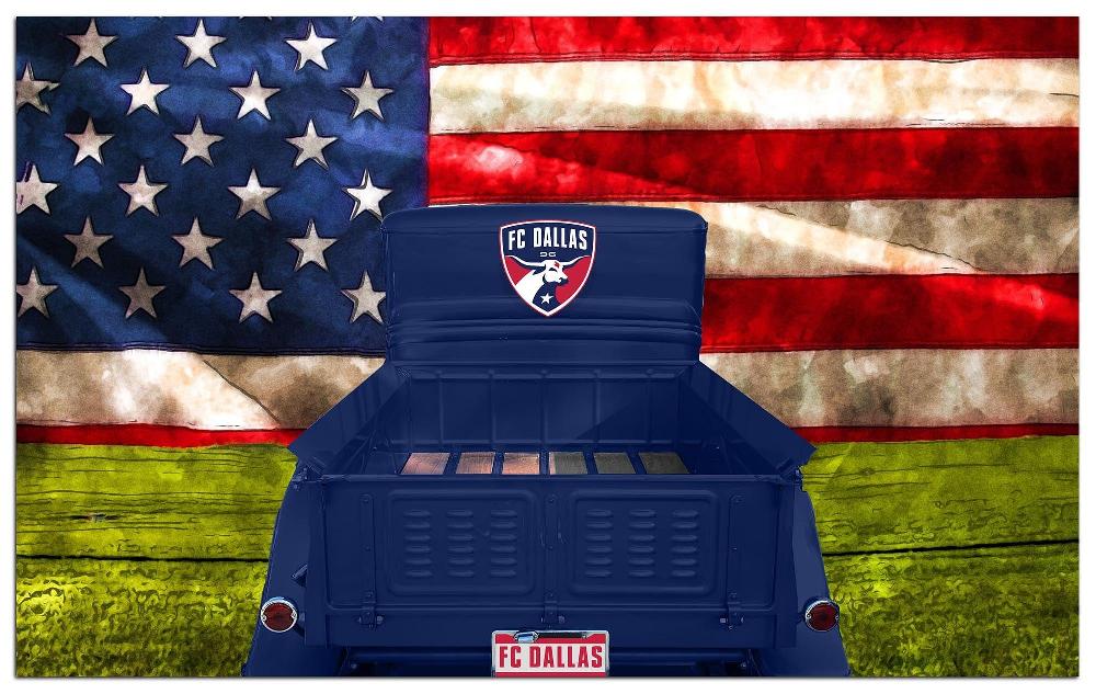 fan creations FC Dallas Patriotic Retro Truck 11x19