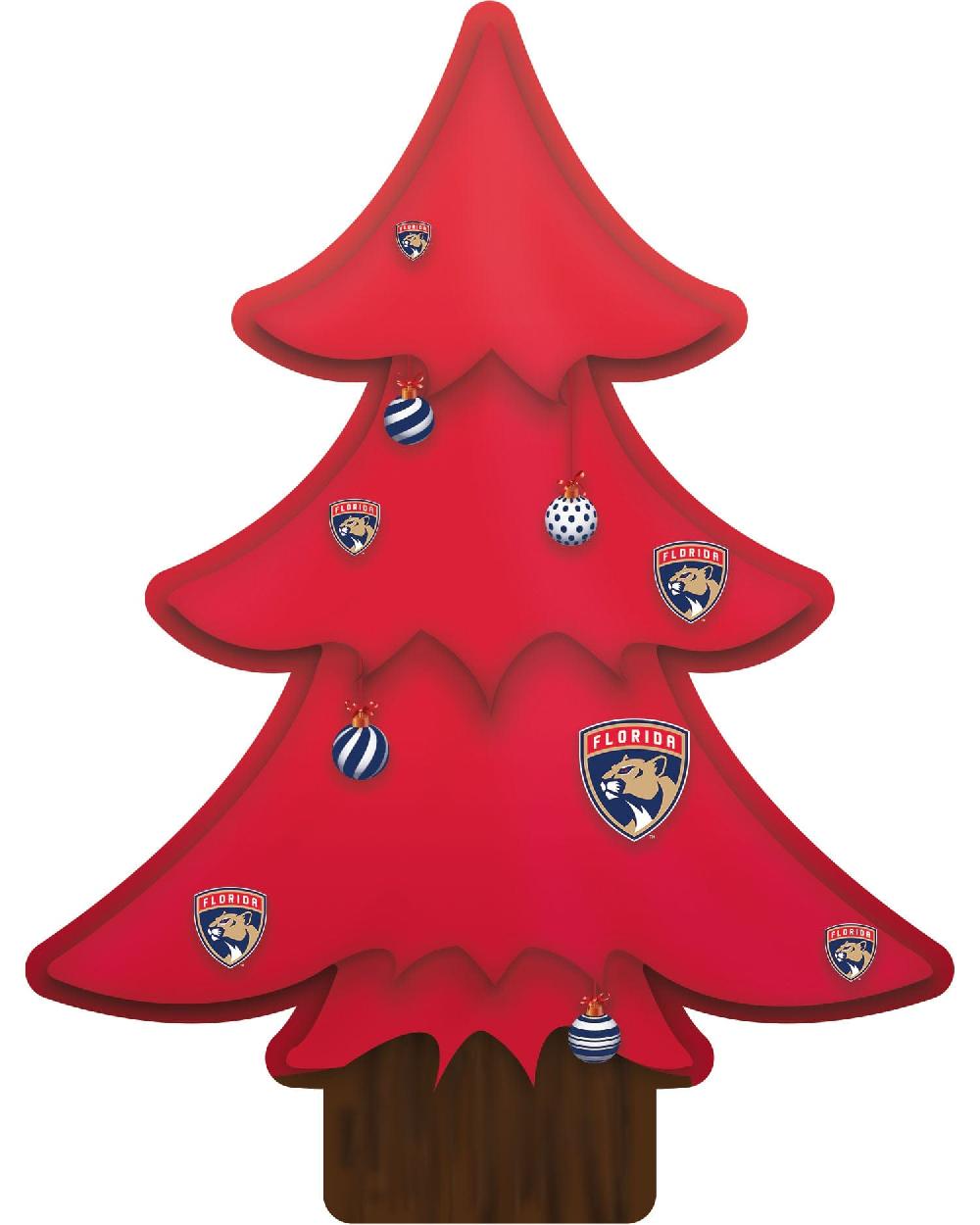 fan creations Florida Panthers Team Color Desktop Tree 12in