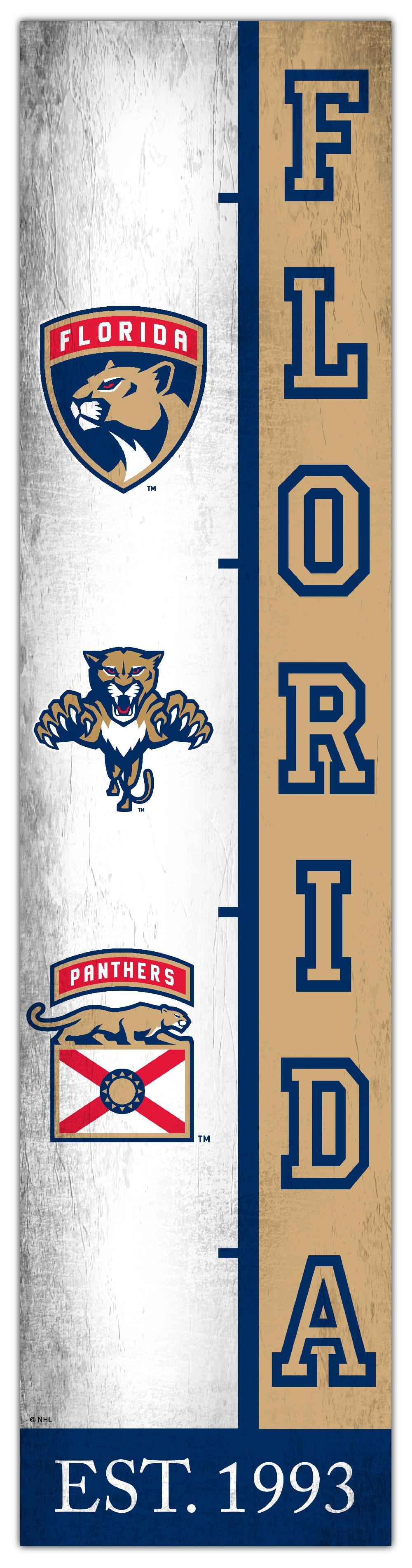 fan creations Florida Panthers Team Logo Progression 6x24