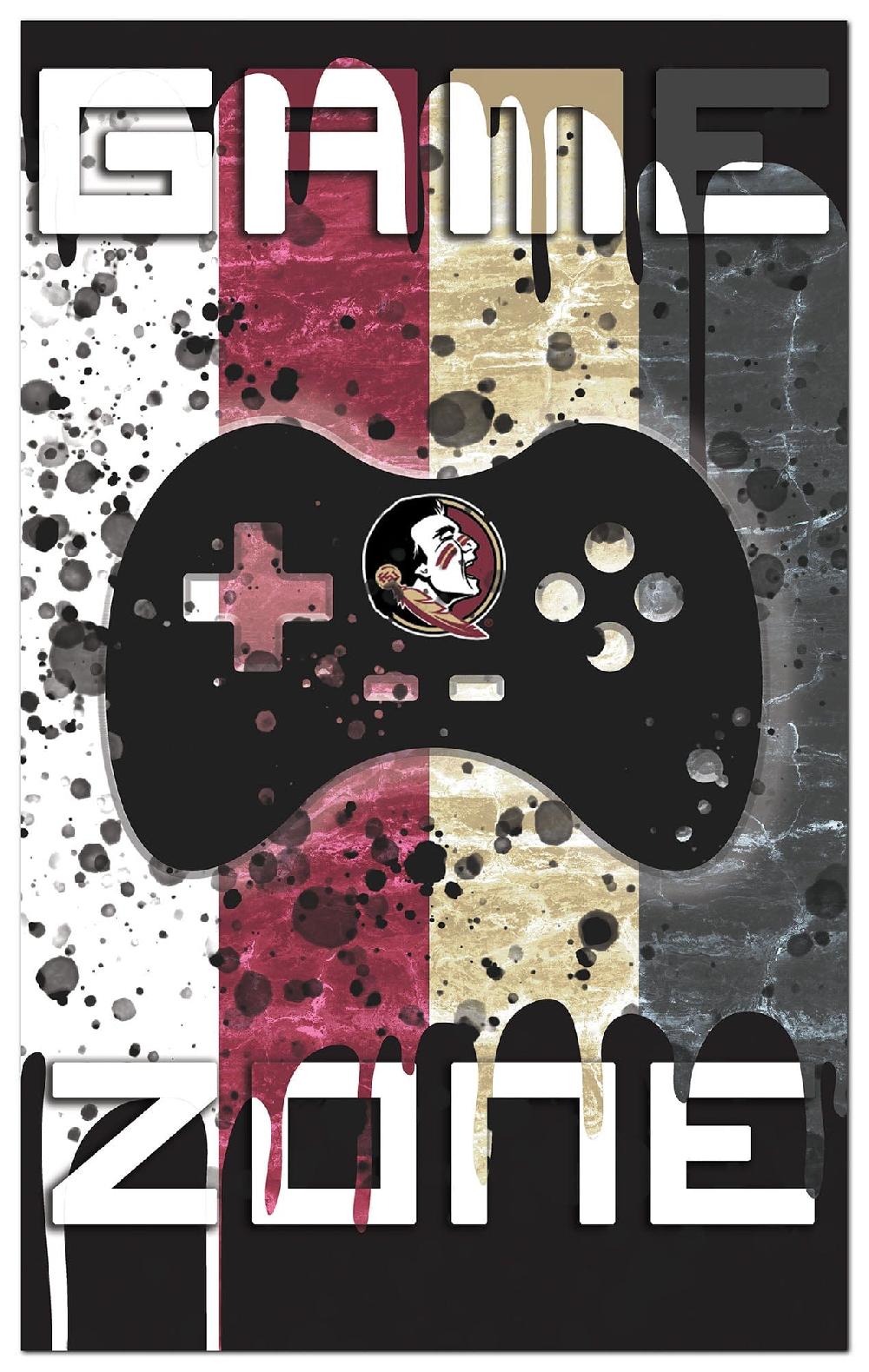 fan creations Florida State Color Grunge Game Zone 11x19