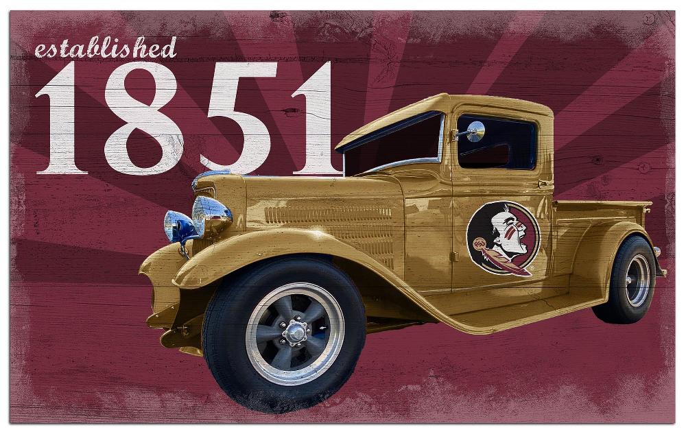 fan creations Florida State Established Truck 11x19