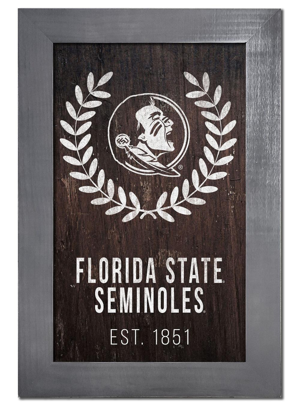 fan creations Florida State Laurel Wreath 11x19 Framed