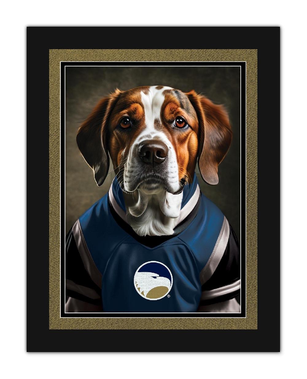 fan creations Georgia Southern Dog in Team Jersey 12x16