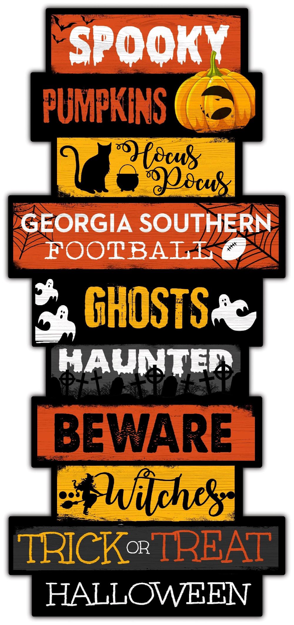 fan creations Georgia Southern Halloween Celebration Stack 24" Sign