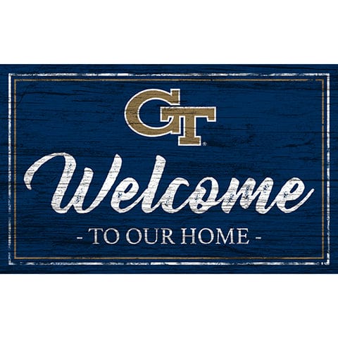 fan creations Georgia Tech Team Color Welcome 11x19 Sign