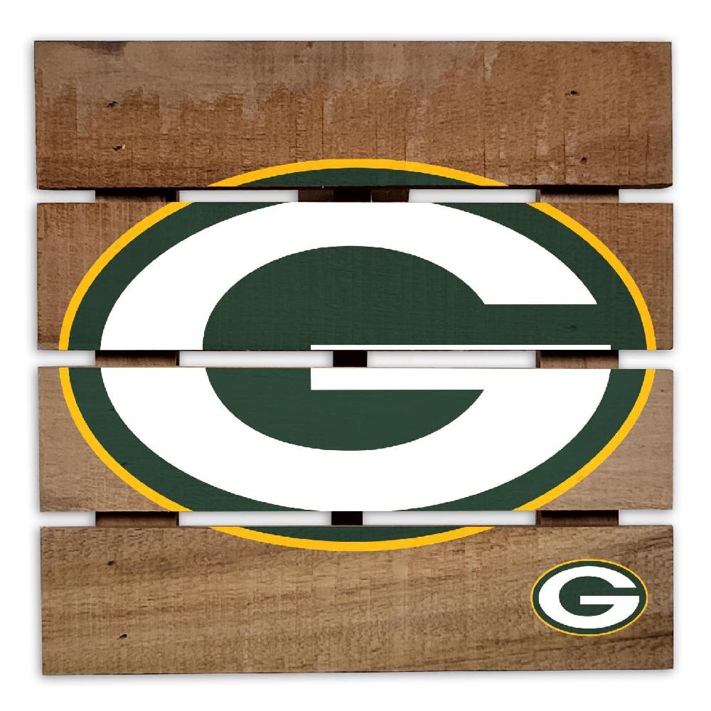 fan creations Green Bay Packers 8in Wooden Hotplate