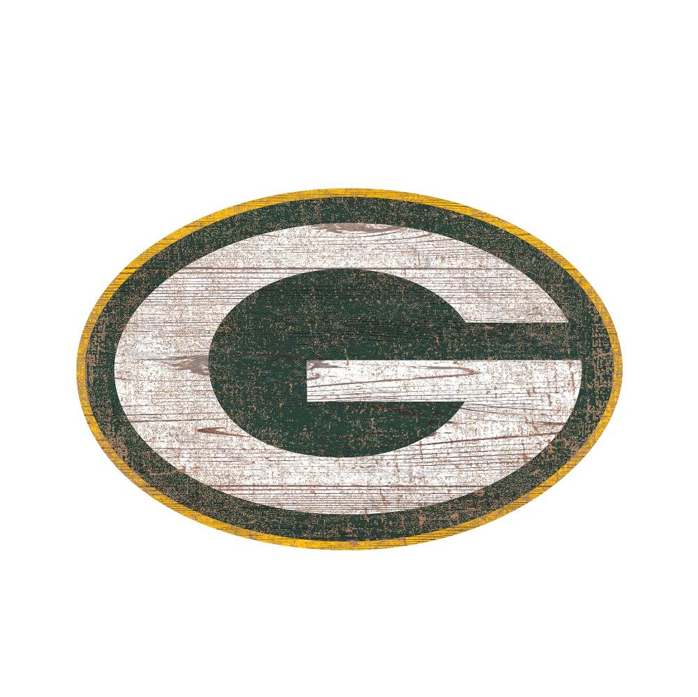 fan creations Green Bay Packers Distressed Logo Cutout Sign