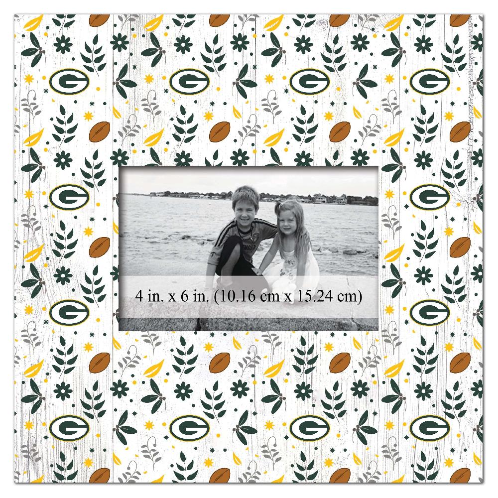 Fan Creations Green Bay Packers Floral Pattern 10x10 Frame