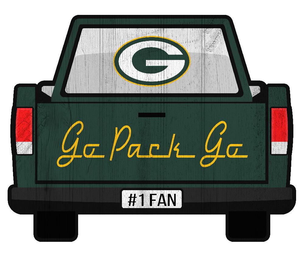 fan creations Green Bay Packers Slogan Truck Back Vintage 12in