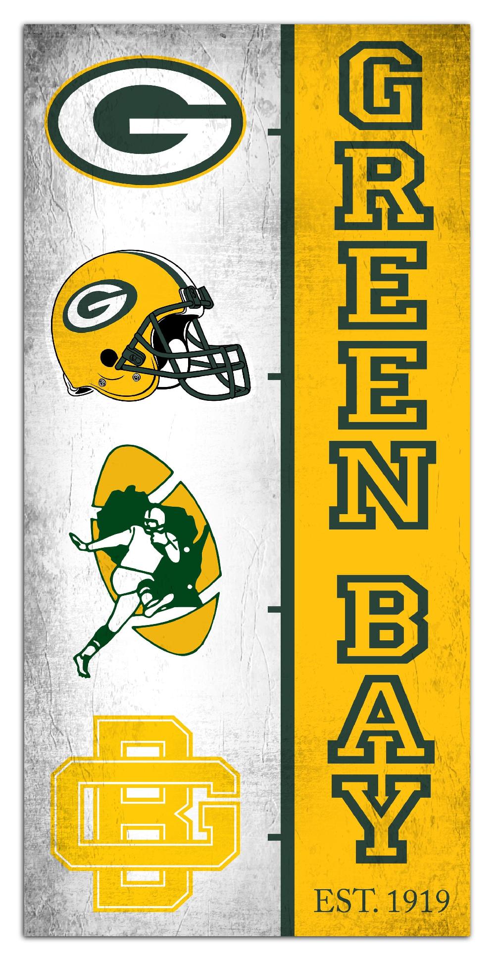 fan creations Green Bay Packers Team Logo Progression 6x12