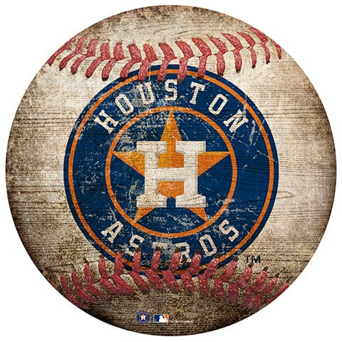 fan creations Houston Astros 12" Baseball Shaped Sign