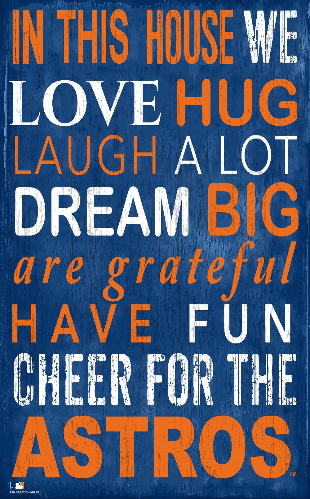 fan creations Houston Astros In This House 11x19 Sign