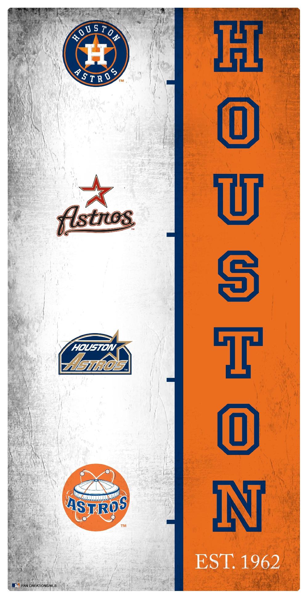 fan creations Houston Astros Team Logo Progression 6x12