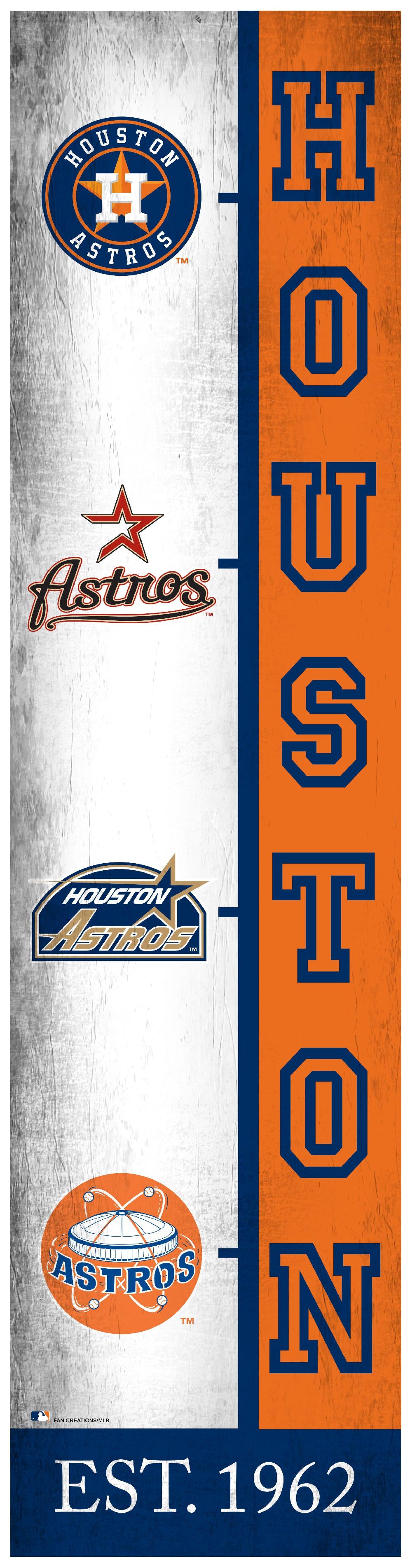 fan creations Houston Astros Team Logo Progression 6x24