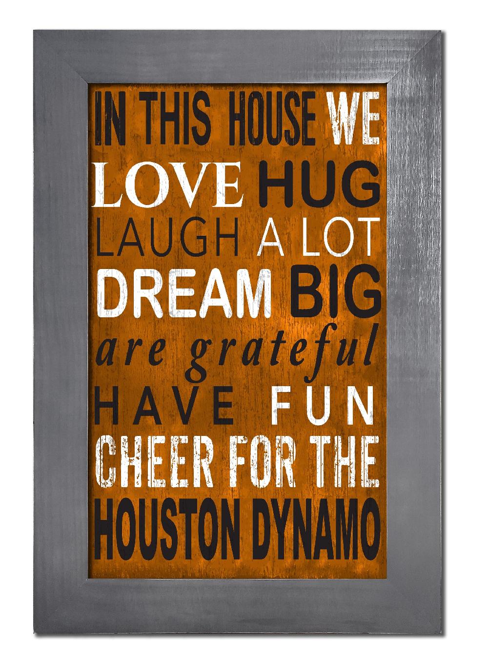 fan creations Houston Dynamo Color In This House 11x19 Framed