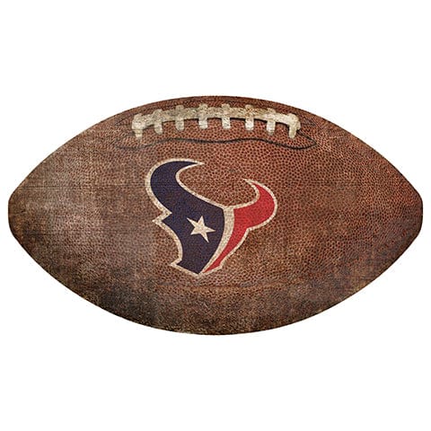 fan creations Houston Texans 12" Football Shaped Sign