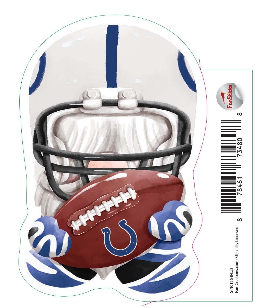 fan creations Indianapolis Colts 3in Decal Gnome with Football
