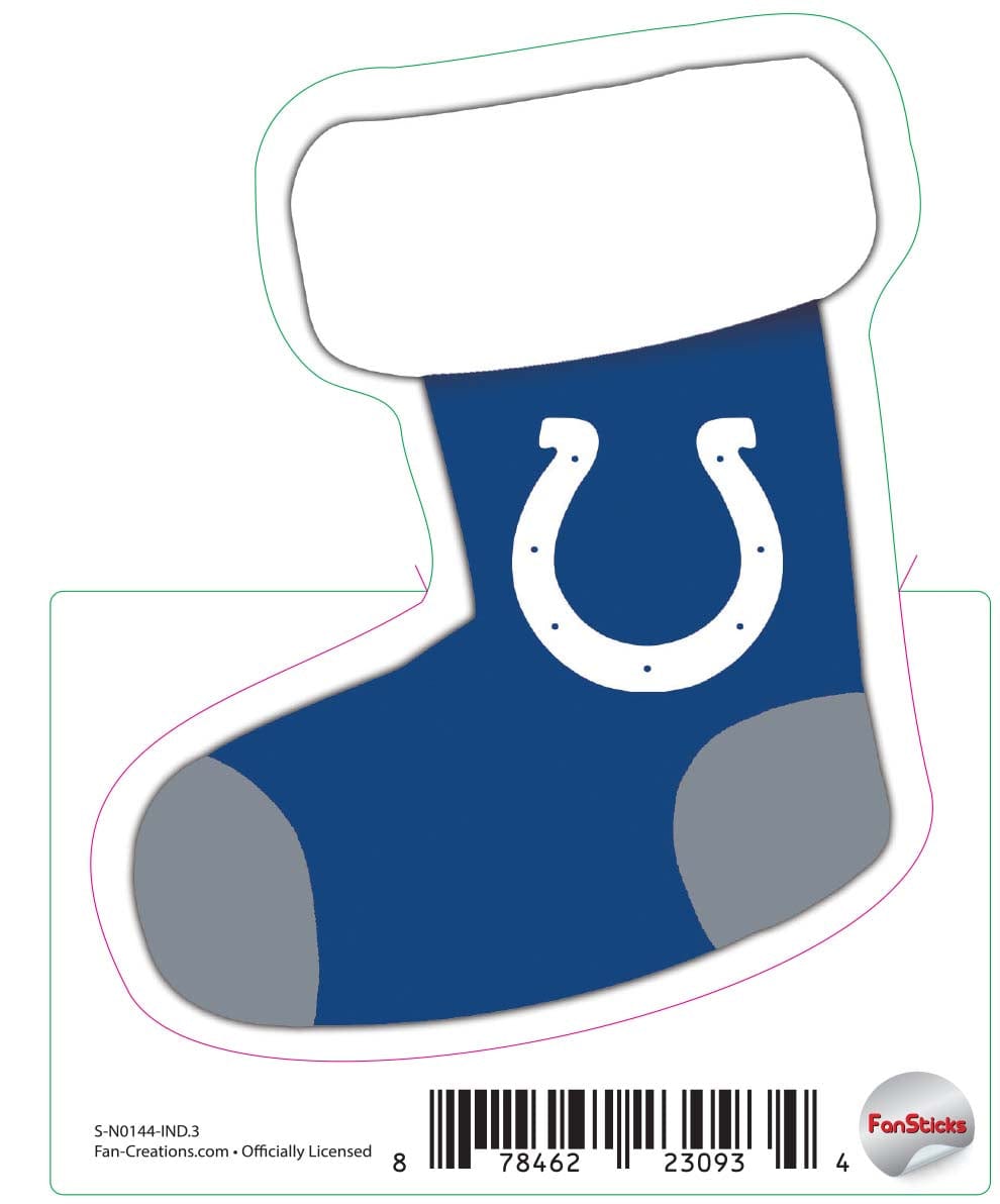 fan creations Indianapolis Colts 3in Decal Stocking
