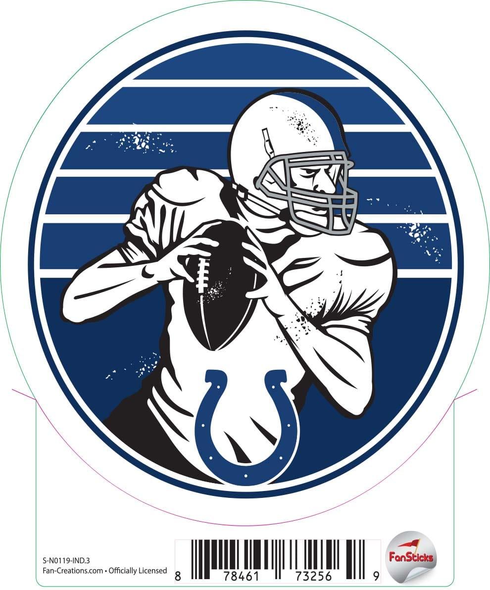 fan creations Indianapolis Colts 3in Decal Vintage Circle Player