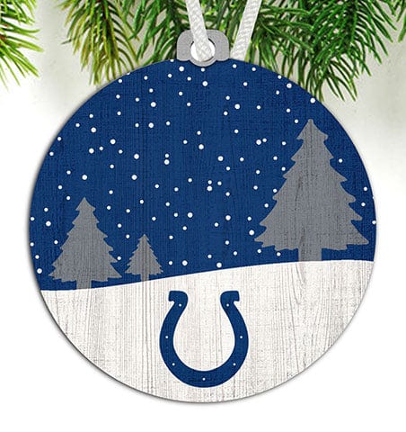 fan creations Indianapolis Colts Snow Scene Ornament