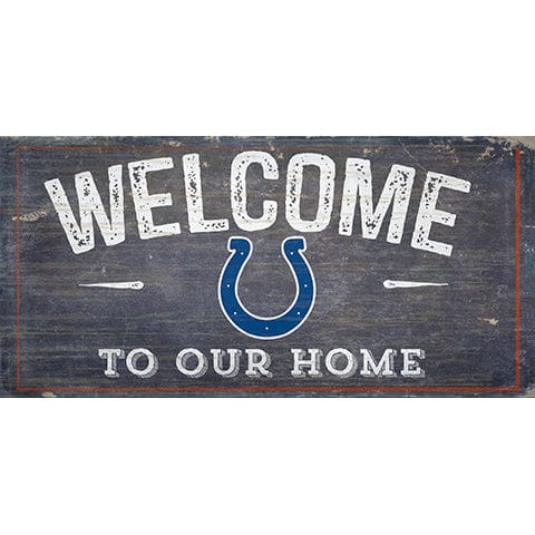 fan creations Indianapolis Colts Welcome Distressed 6 x 12