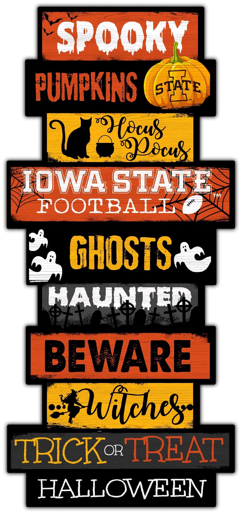 Fan Creations Iowa State Halloween Celebration Stack 24" Sign